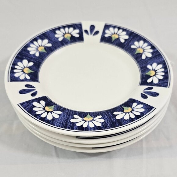 Oneida Spring Daisy Majesticware 6.5” Ceramic Dessert Bread Plates – Set of 4 - Picture 13 of 15